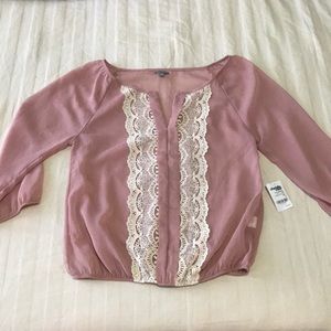 Dusty Rose Sheer Blouse